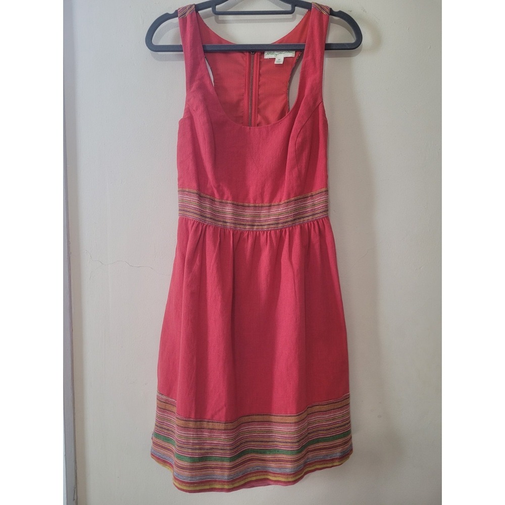 Staring at Stars Dress Size M Multicolor Linen Blend Boho Festival Sundress